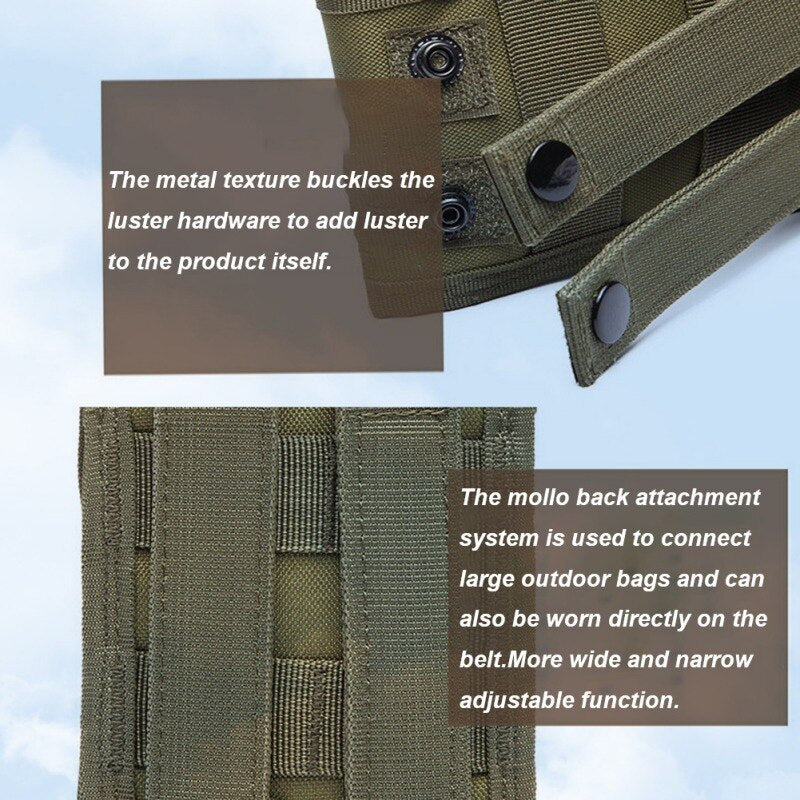 Riñonera táctica militar Molle para exteriores, accesorios de caza, funda para teléfono móvil