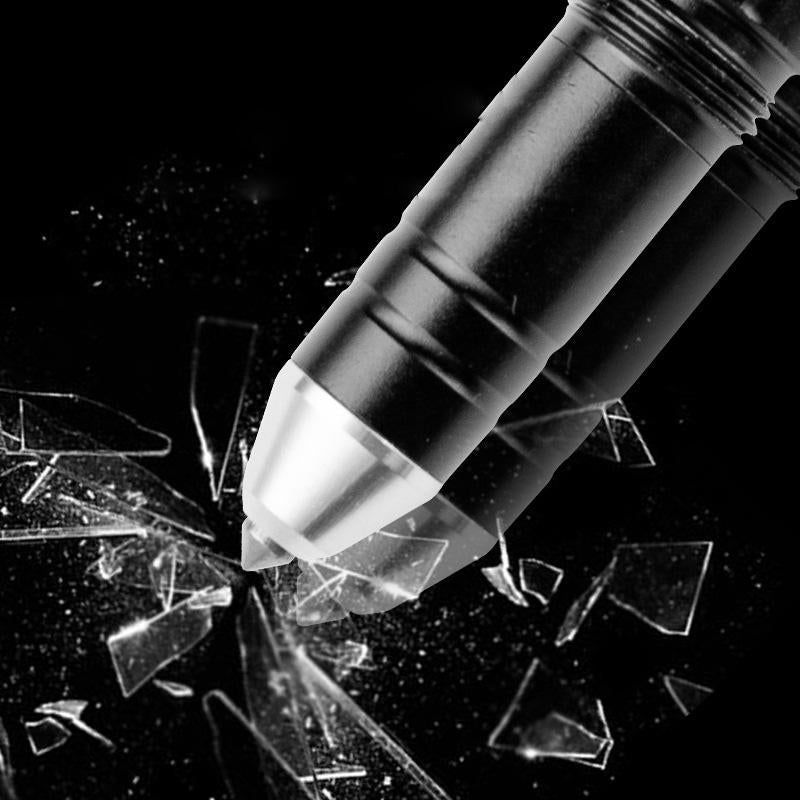 Bolígrafo táctico Multifuncional y Linterna de aluminio.