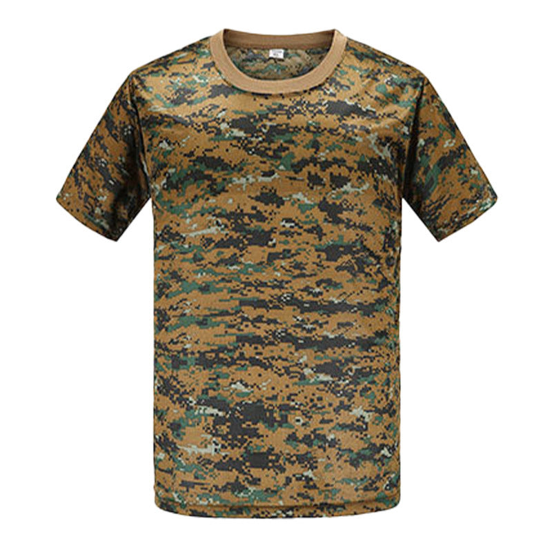 Camiseta deportiva de manga corta de camuflaje para exteriores, de secado rápido, para hombre, para entrenamiento físico al aire libre, camiseta táctica de verano
