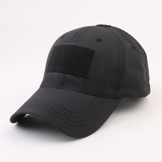 Chaleco táctico para hombre, chaleco Molle negro y gorra, equipo de protección.