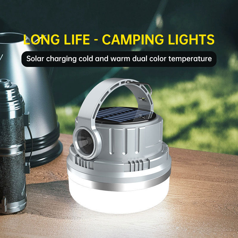 Luz de emergencia para el hogar, Luz de camping al aire libre con carga solar, bombilla LED.