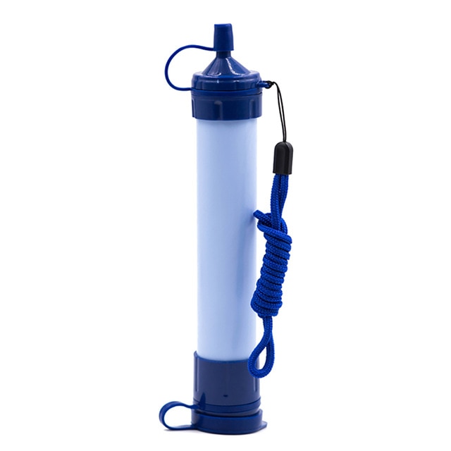 Purificador portátil, filtro de agua de paja, herramienta esencial para actividades al aire libre.