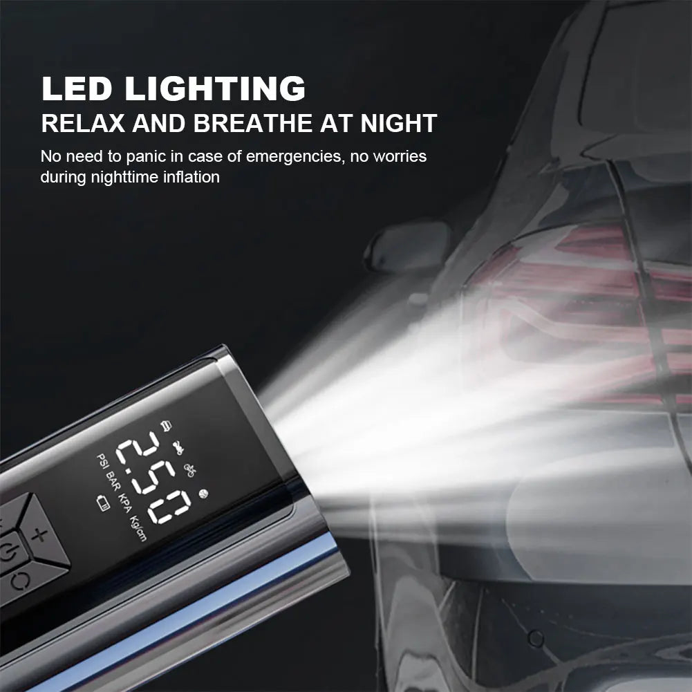 Compresor de Aire portátil, 12V 150PSI, 6000mAh