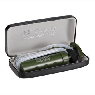 Purificador de agua, filtro de agua para rescate de emergencia y supervivencia en la naturaleza.
