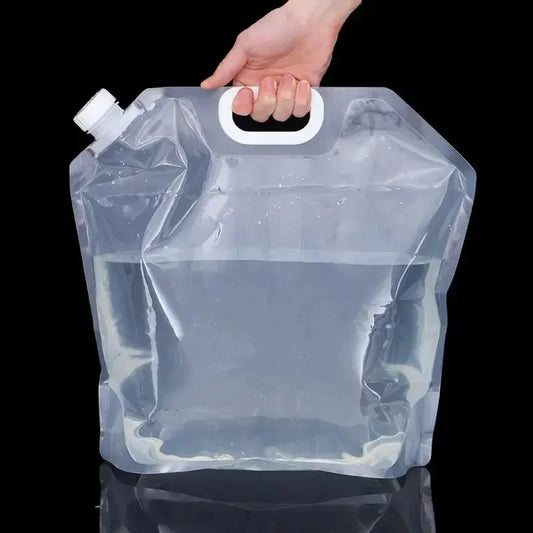 Cubo plegable para exteriores de 2L/3L/5L/10L, bolsa de agua plegable, almacenamiento de agua de supervivencia, contenedor transportador de agua portátil, campamento, Hikiing