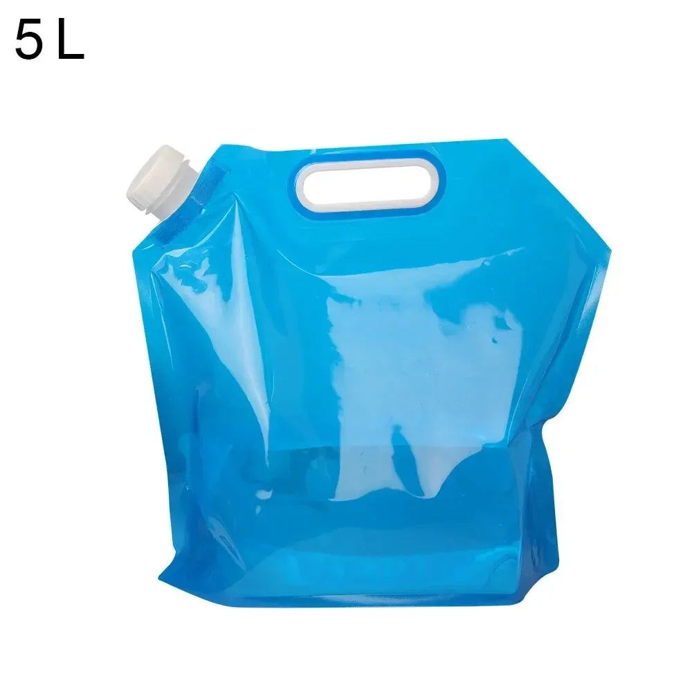 Cubo plegable para exteriores de 2L/3L/5L/10L, bolsa de agua plegable, almacenamiento de agua de supervivencia, contenedor transportador de agua portátil, campamento, Hikiing