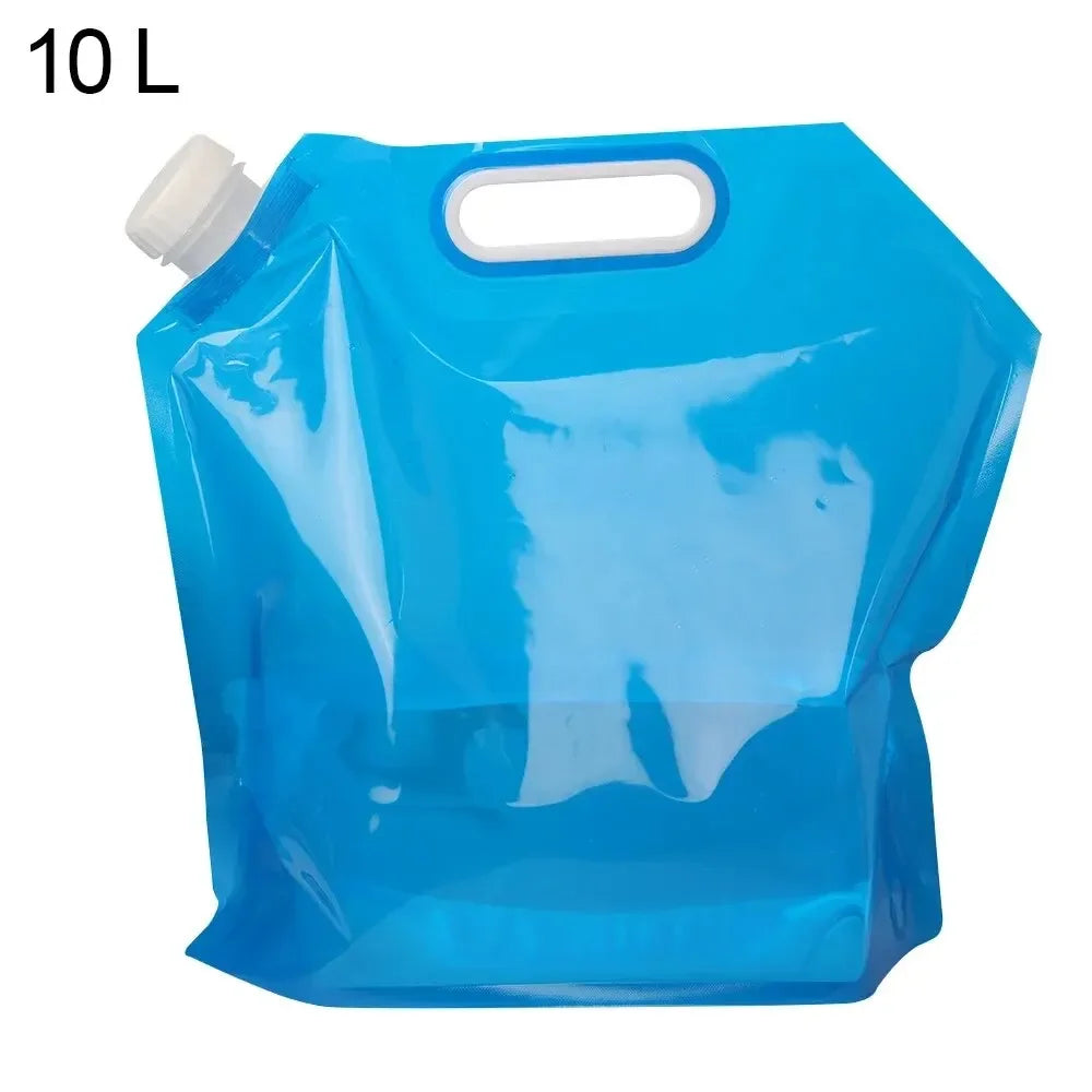 Cubo plegable para exteriores de 2L/3L/5L/10L, bolsa de agua plegable, almacenamiento de agua de supervivencia, contenedor transportador de agua portátil, campamento, Hikiing