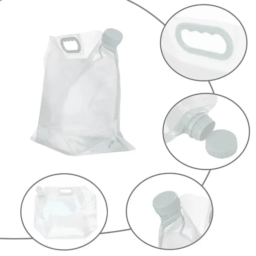 Cubo plegable para exteriores de 2L/3L/5L/10L, bolsa de agua plegable, almacenamiento de agua de supervivencia, contenedor transportador de agua portátil, campamento, Hikiing