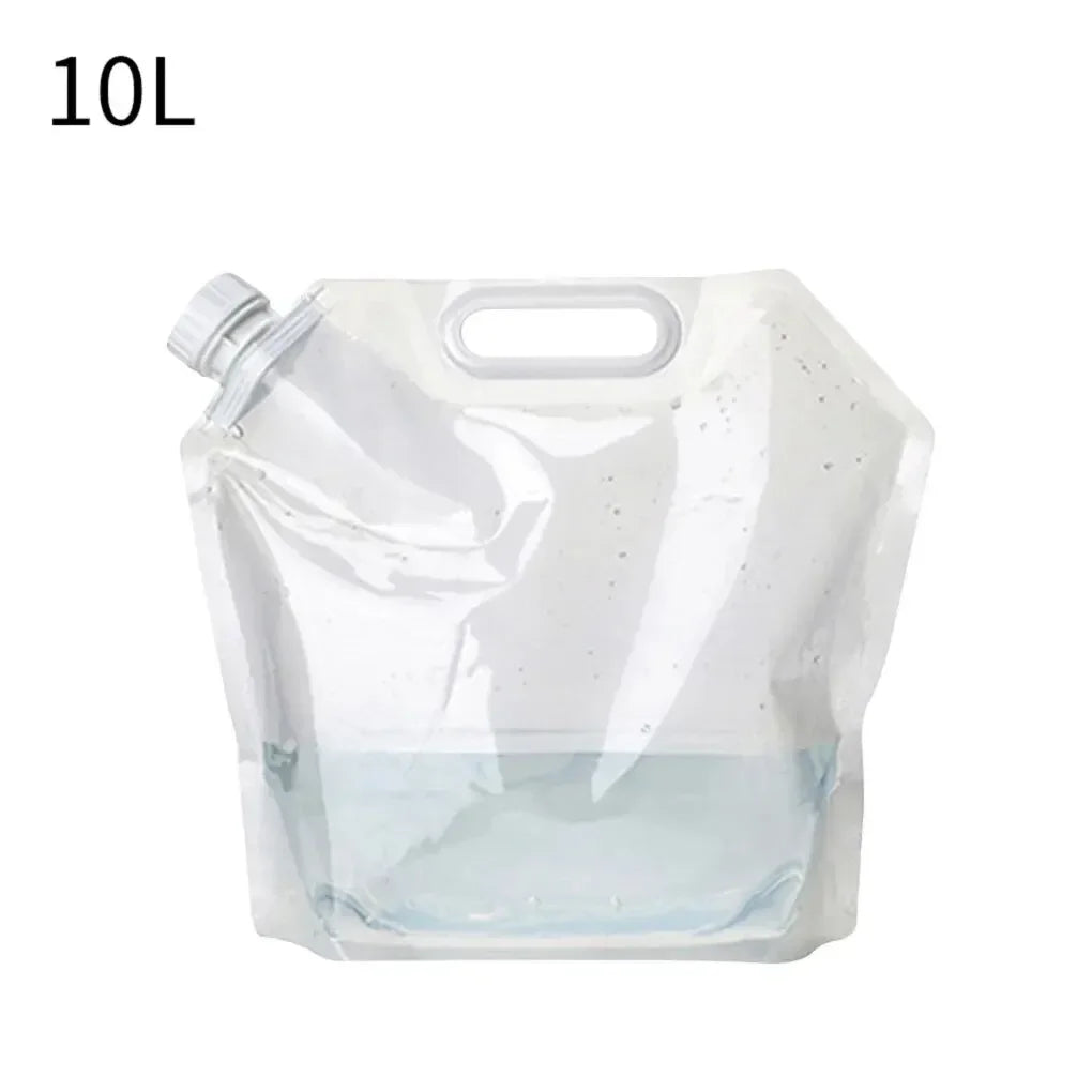 Cubo plegable para exteriores de 2L/3L/5L/10L, bolsa de agua plegable, almacenamiento de agua de supervivencia, contenedor transportador de agua portátil, campamento, Hikiing