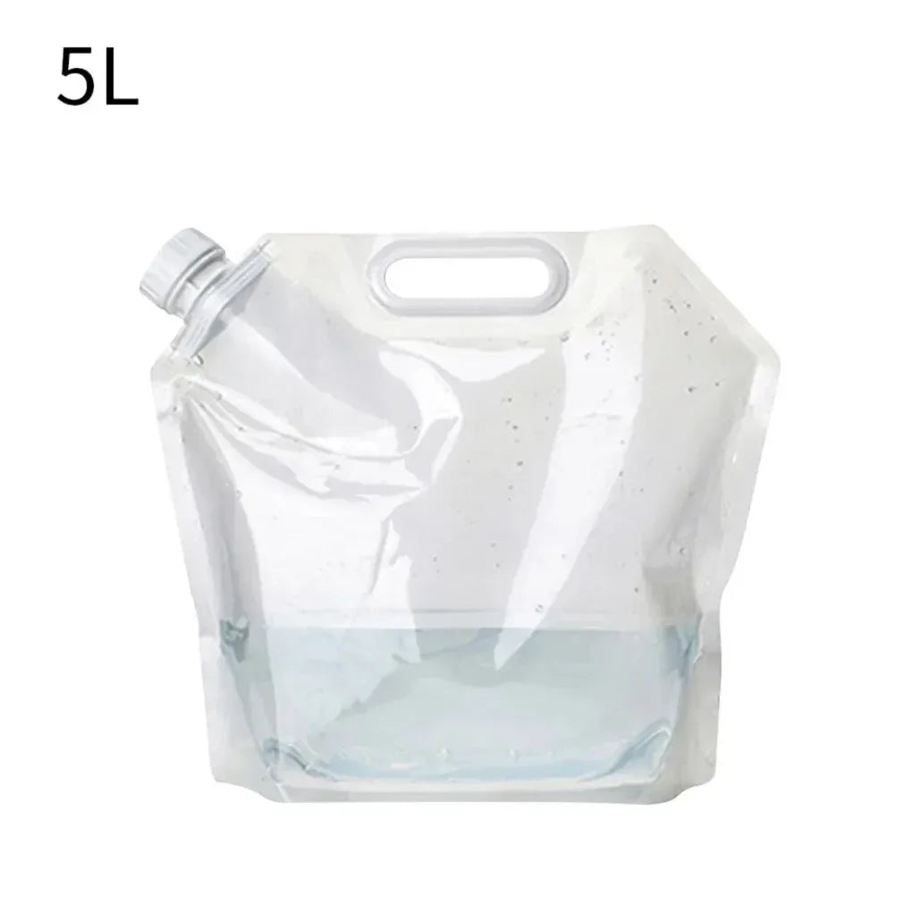 Cubo plegable para exteriores de 2L/3L/5L/10L, bolsa de agua plegable, almacenamiento de agua de supervivencia, contenedor transportador de agua portátil, campamento, Hikiing